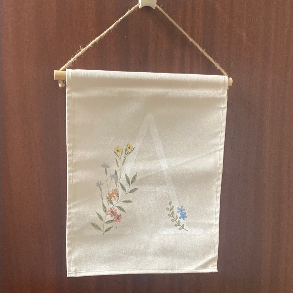 Cream and Yellow Botanical Tapestry Wall Decor